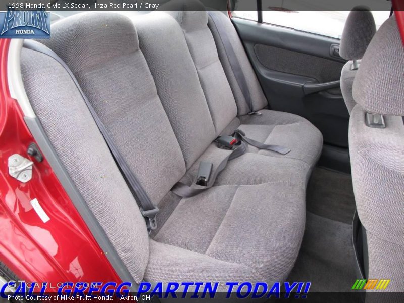 Inza Red Pearl / Gray 1998 Honda Civic LX Sedan
