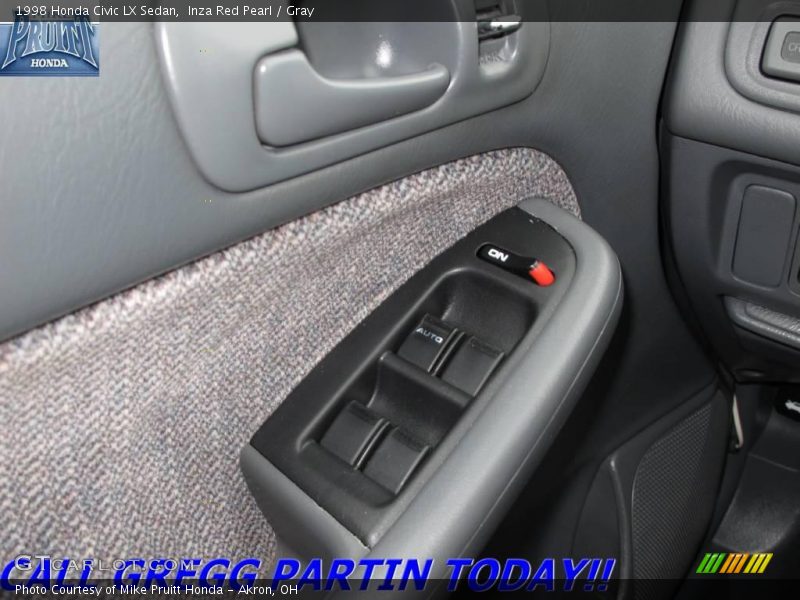 Inza Red Pearl / Gray 1998 Honda Civic LX Sedan