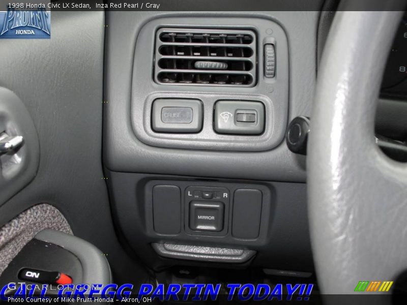 Inza Red Pearl / Gray 1998 Honda Civic LX Sedan
