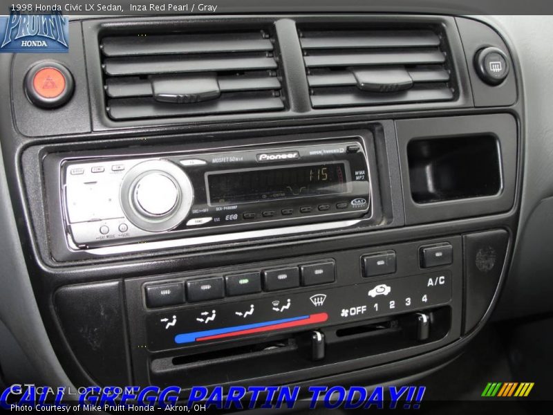 Inza Red Pearl / Gray 1998 Honda Civic LX Sedan