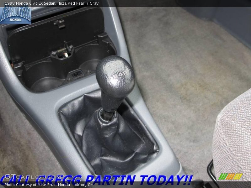 Inza Red Pearl / Gray 1998 Honda Civic LX Sedan