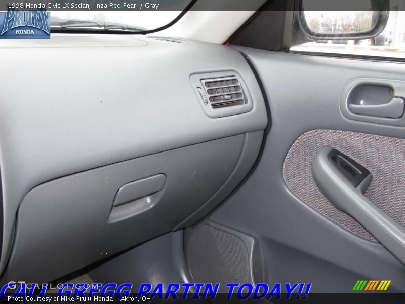 Inza Red Pearl / Gray 1998 Honda Civic LX Sedan