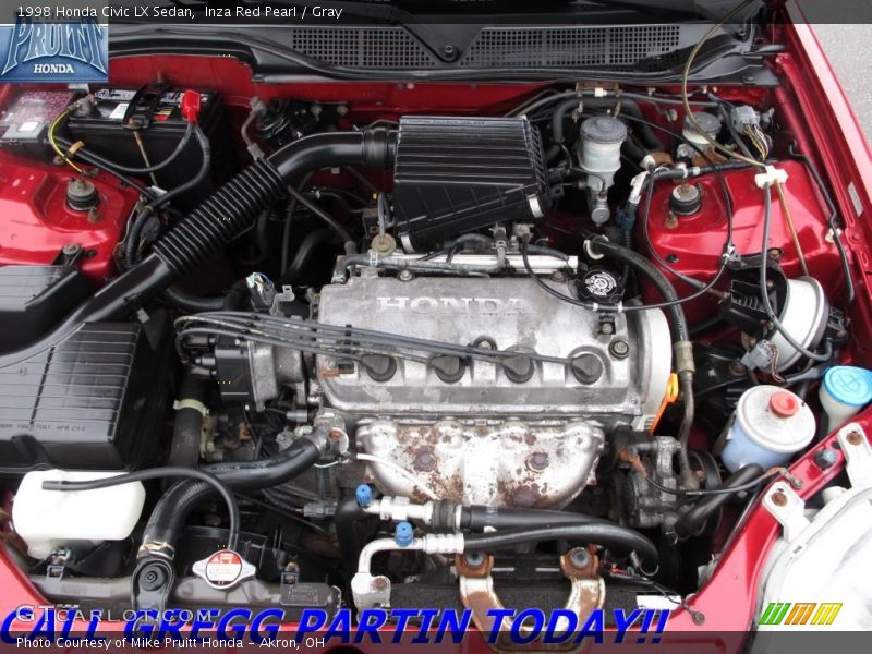 Inza Red Pearl / Gray 1998 Honda Civic LX Sedan
