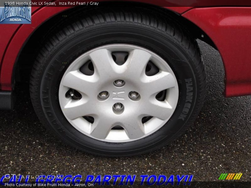 Inza Red Pearl / Gray 1998 Honda Civic LX Sedan