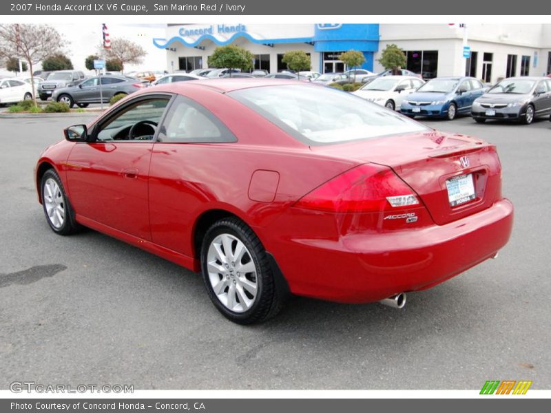 San Marino Red / Ivory 2007 Honda Accord LX V6 Coupe