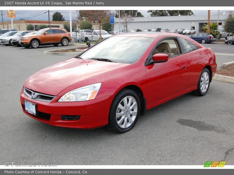 San Marino Red / Ivory 2007 Honda Accord LX V6 Coupe