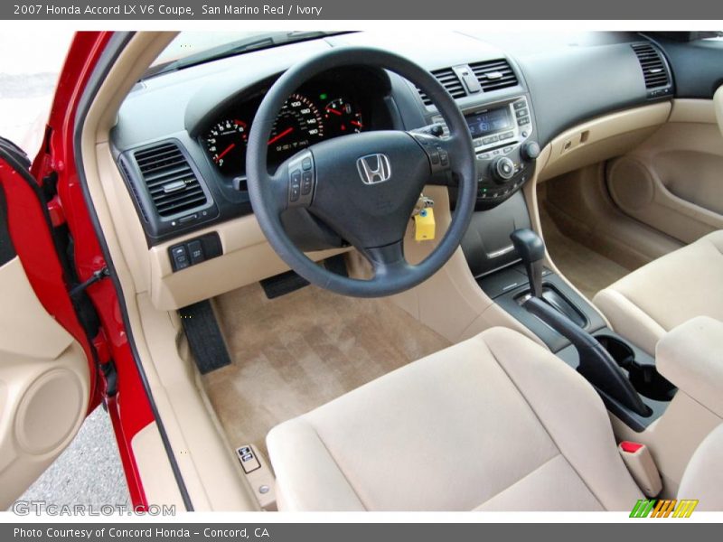 San Marino Red / Ivory 2007 Honda Accord LX V6 Coupe