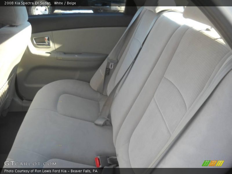 White / Beige 2008 Kia Spectra EX Sedan