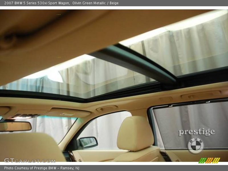 Olivin Green Metallic / Beige 2007 BMW 5 Series 530xi Sport Wagon