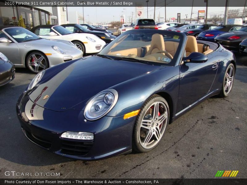 Dark Blue Metallic / Sand Beige 2010 Porsche 911 Carrera S Cabriolet