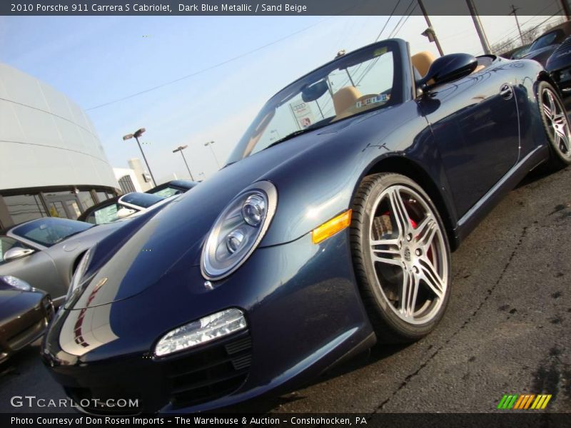 Dark Blue Metallic / Sand Beige 2010 Porsche 911 Carrera S Cabriolet