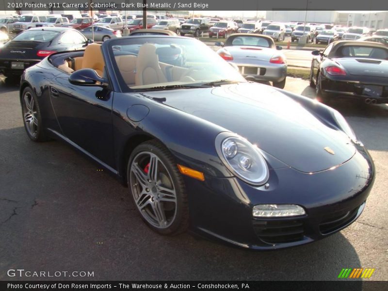 Dark Blue Metallic / Sand Beige 2010 Porsche 911 Carrera S Cabriolet