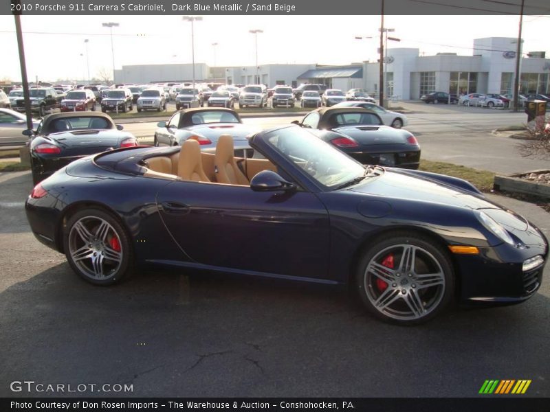 Dark Blue Metallic / Sand Beige 2010 Porsche 911 Carrera S Cabriolet