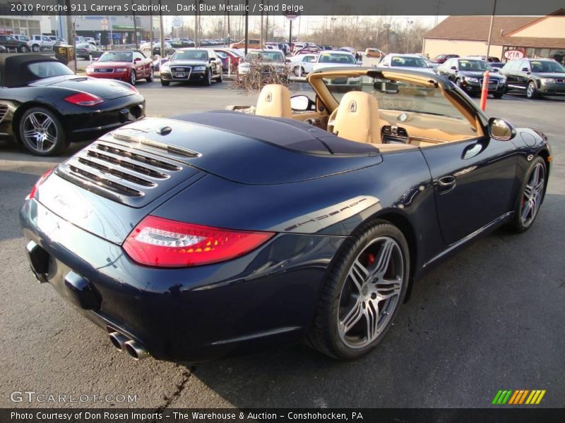 Dark Blue Metallic / Sand Beige 2010 Porsche 911 Carrera S Cabriolet