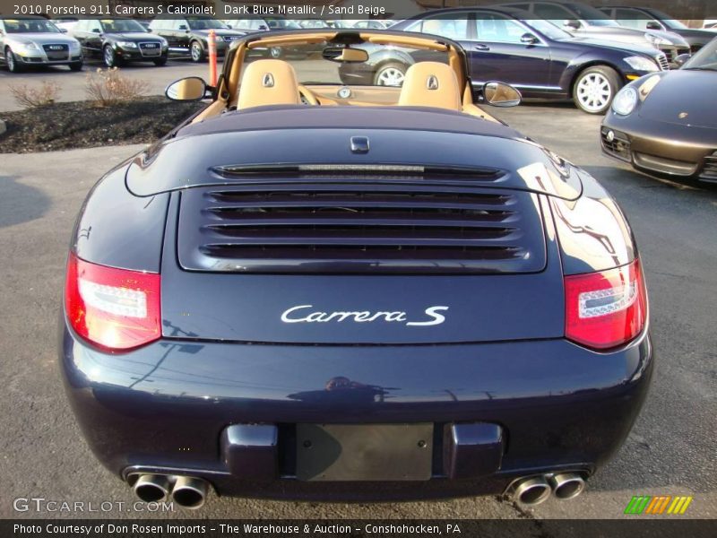 Dark Blue Metallic / Sand Beige 2010 Porsche 911 Carrera S Cabriolet