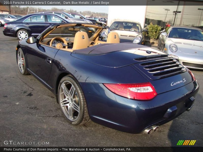 Dark Blue Metallic / Sand Beige 2010 Porsche 911 Carrera S Cabriolet