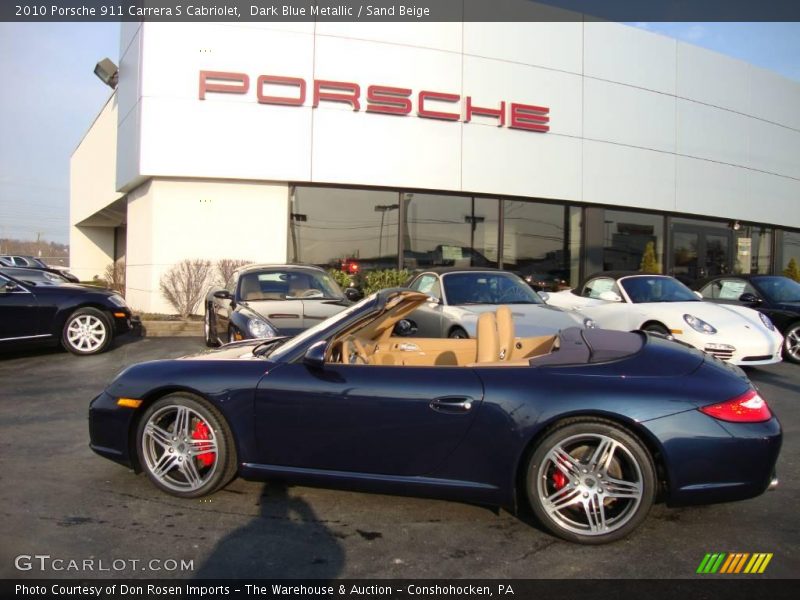 Dark Blue Metallic / Sand Beige 2010 Porsche 911 Carrera S Cabriolet