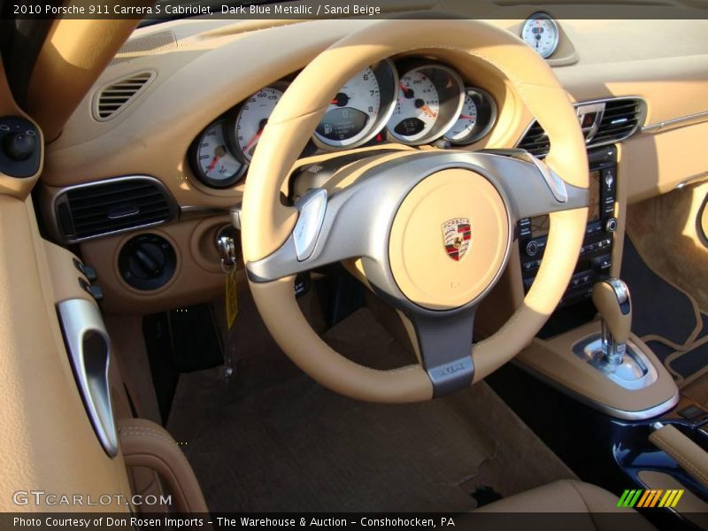 Dark Blue Metallic / Sand Beige 2010 Porsche 911 Carrera S Cabriolet