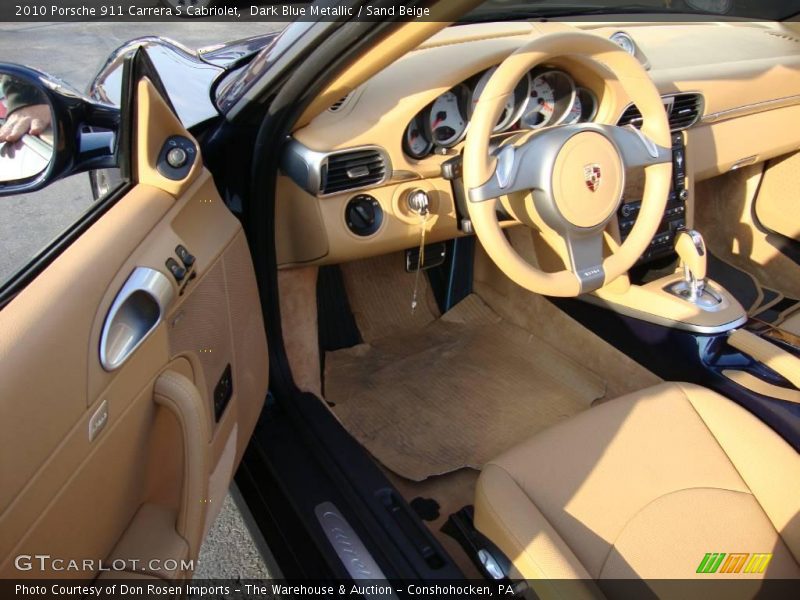 Dark Blue Metallic / Sand Beige 2010 Porsche 911 Carrera S Cabriolet