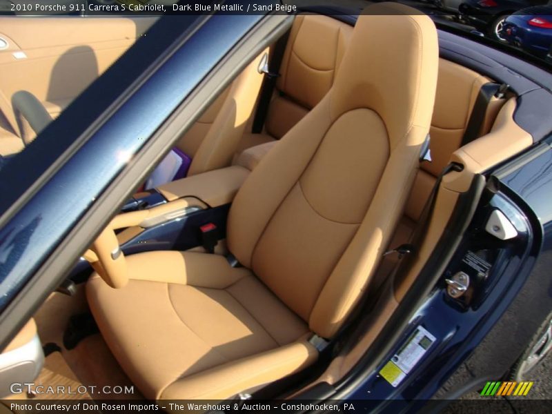 Dark Blue Metallic / Sand Beige 2010 Porsche 911 Carrera S Cabriolet