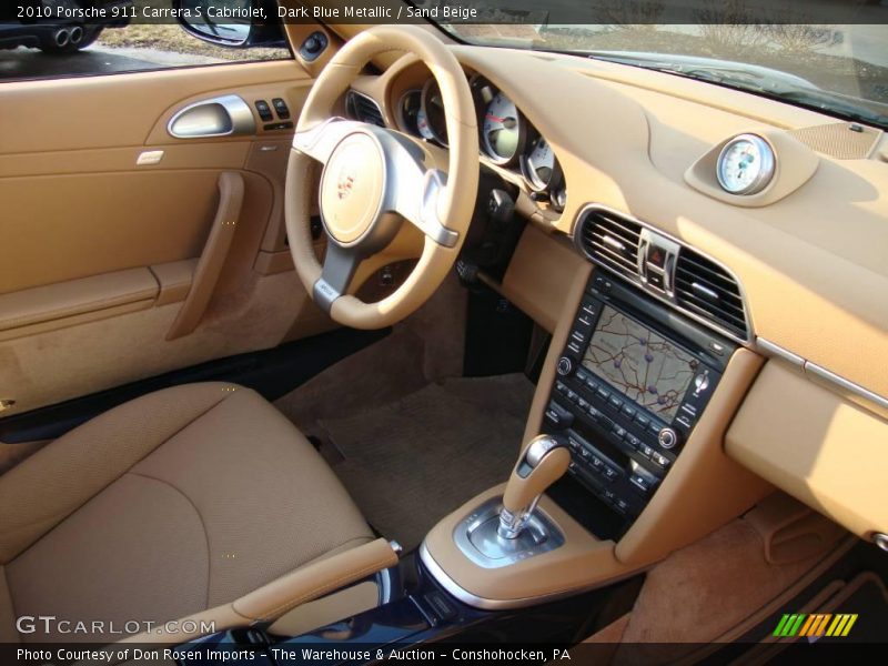 Dark Blue Metallic / Sand Beige 2010 Porsche 911 Carrera S Cabriolet