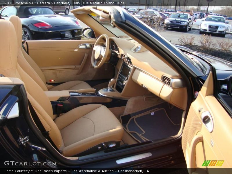 Dark Blue Metallic / Sand Beige 2010 Porsche 911 Carrera S Cabriolet