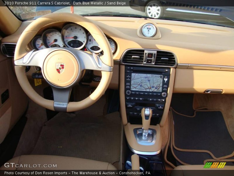 Dark Blue Metallic / Sand Beige 2010 Porsche 911 Carrera S Cabriolet