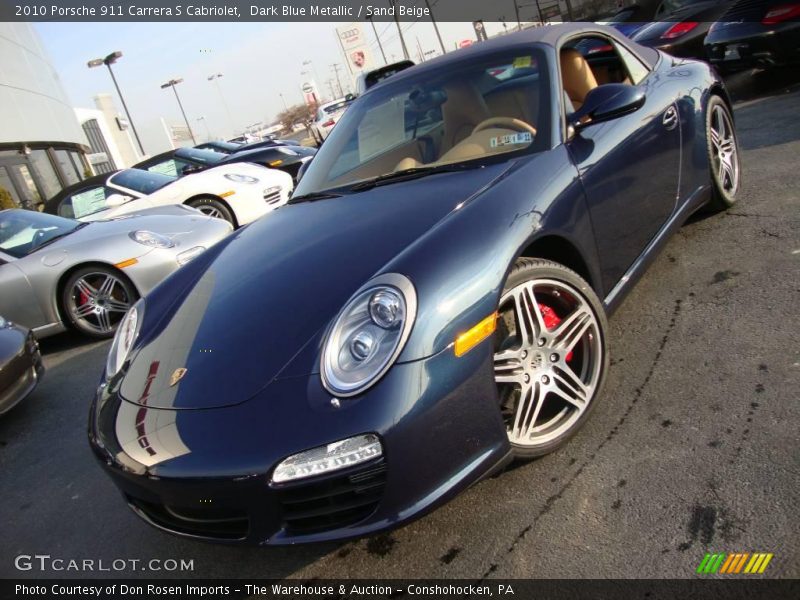 Dark Blue Metallic / Sand Beige 2010 Porsche 911 Carrera S Cabriolet