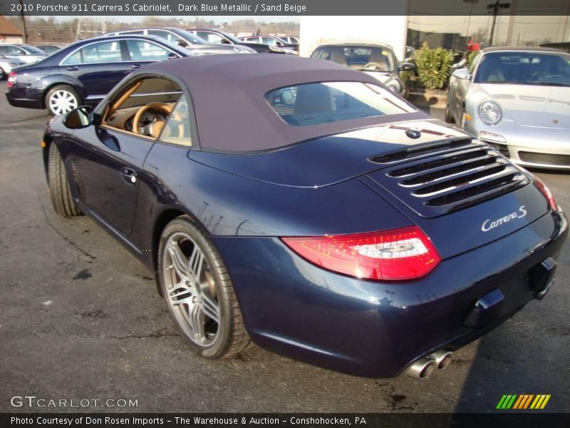 Dark Blue Metallic / Sand Beige 2010 Porsche 911 Carrera S Cabriolet
