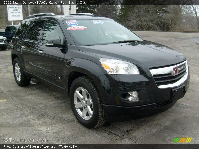Carbon Flash Black / Gray 2009 Saturn Outlook XE AWD