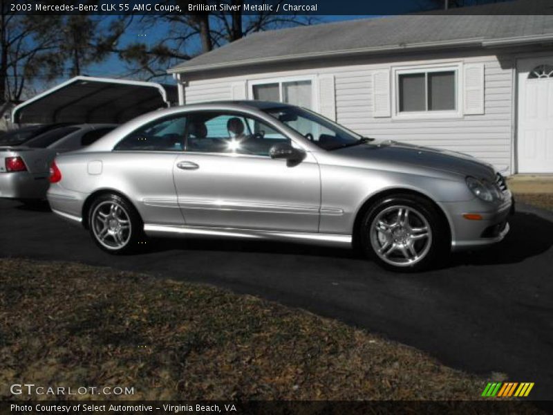 Brilliant Silver Metallic / Charcoal 2003 Mercedes-Benz CLK 55 AMG Coupe