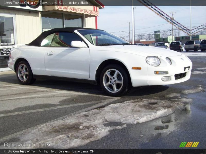 Super White / Black 1999 Toyota Celica GT Convertible
