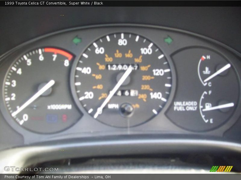 Super White / Black 1999 Toyota Celica GT Convertible