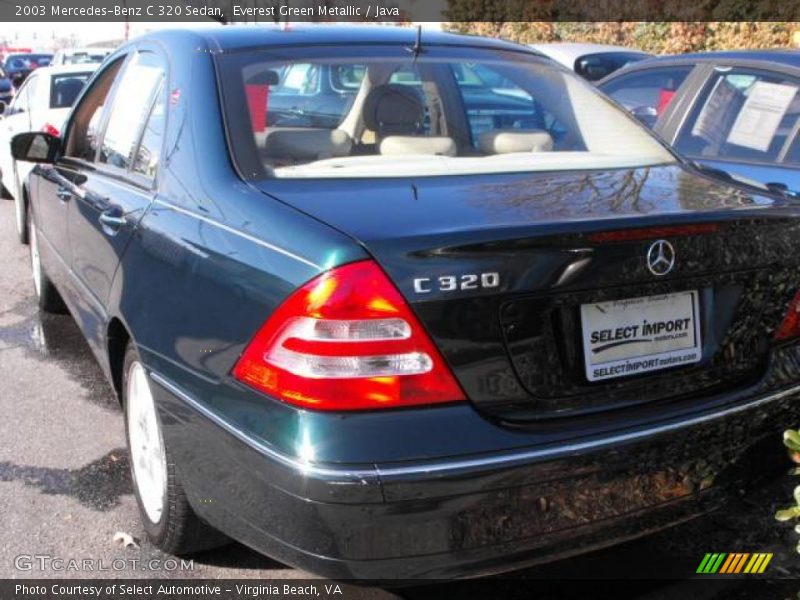 Everest Green Metallic / Java 2003 Mercedes-Benz C 320 Sedan