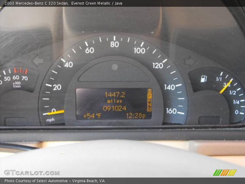 Everest Green Metallic / Java 2003 Mercedes-Benz C 320 Sedan