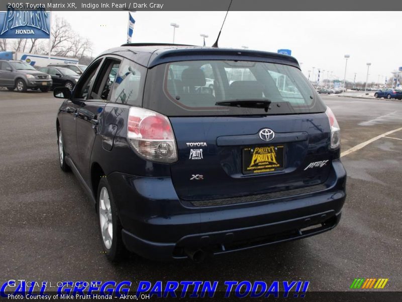 Indigo Ink Pearl / Dark Gray 2005 Toyota Matrix XR