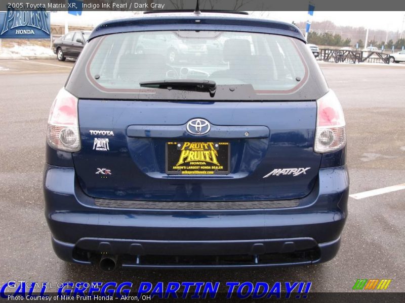 Indigo Ink Pearl / Dark Gray 2005 Toyota Matrix XR