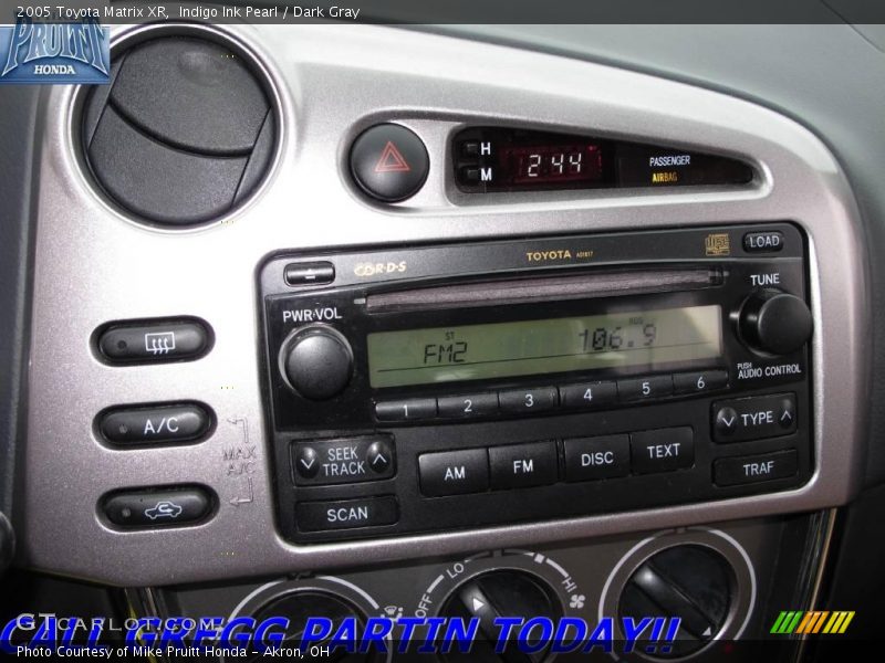 Indigo Ink Pearl / Dark Gray 2005 Toyota Matrix XR