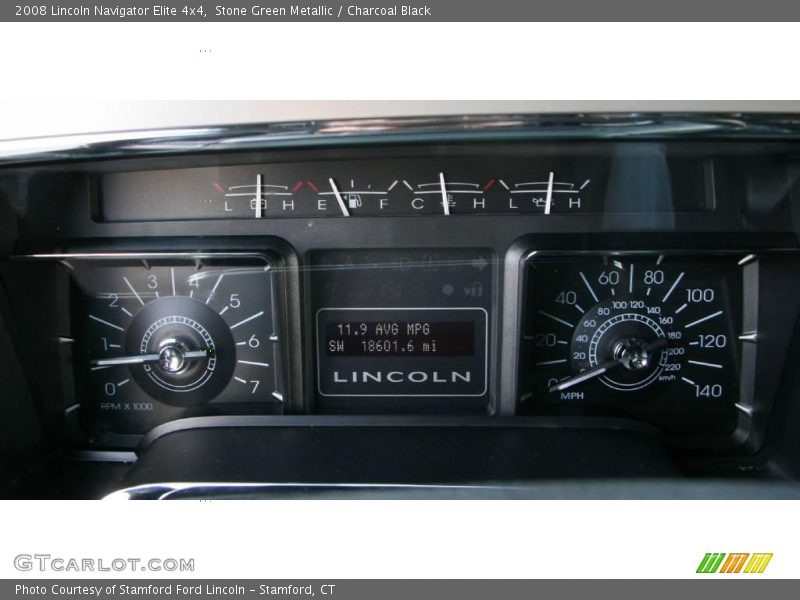 Stone Green Metallic / Charcoal Black 2008 Lincoln Navigator Elite 4x4