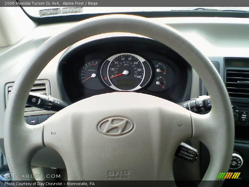 Alpine Frost / Beige 2006 Hyundai Tucson GL 4x4