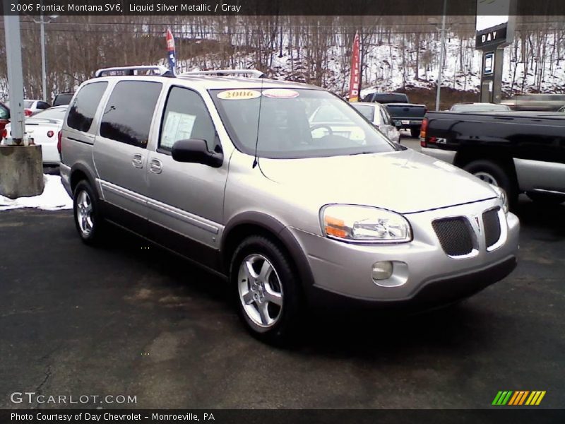 Liquid Silver Metallic / Gray 2006 Pontiac Montana SV6