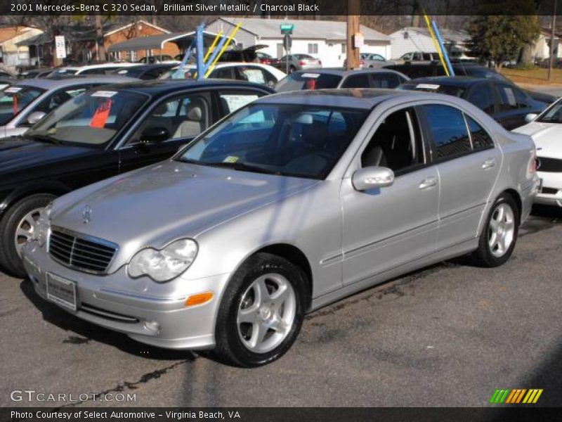 Brilliant Silver Metallic / Charcoal Black 2001 Mercedes-Benz C 320 Sedan