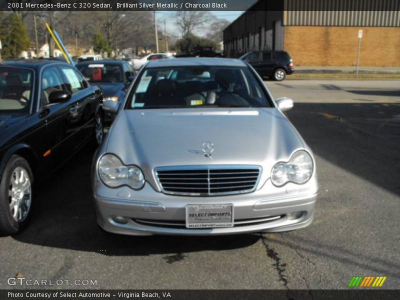 Brilliant Silver Metallic / Charcoal Black 2001 Mercedes-Benz C 320 Sedan