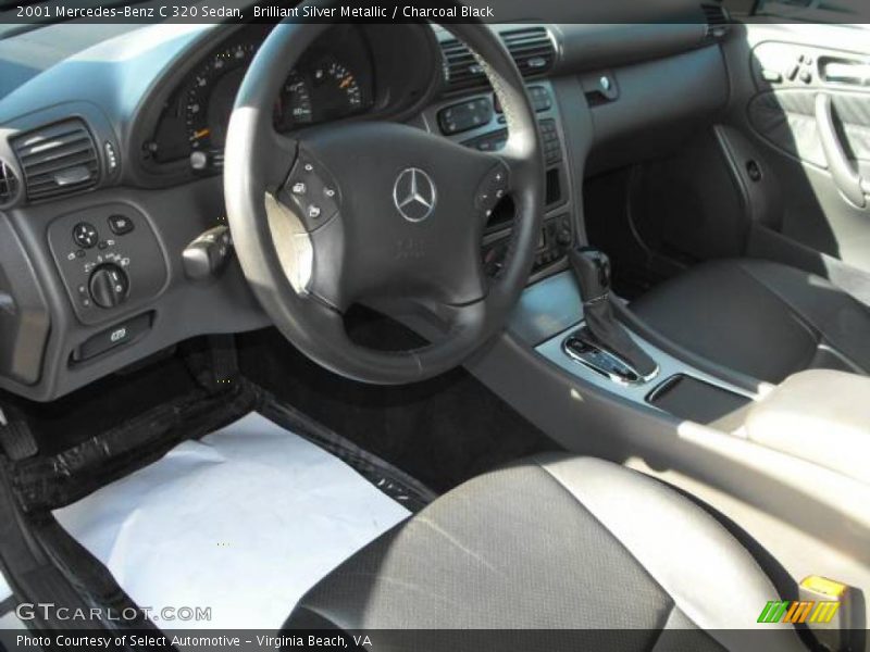 Brilliant Silver Metallic / Charcoal Black 2001 Mercedes-Benz C 320 Sedan
