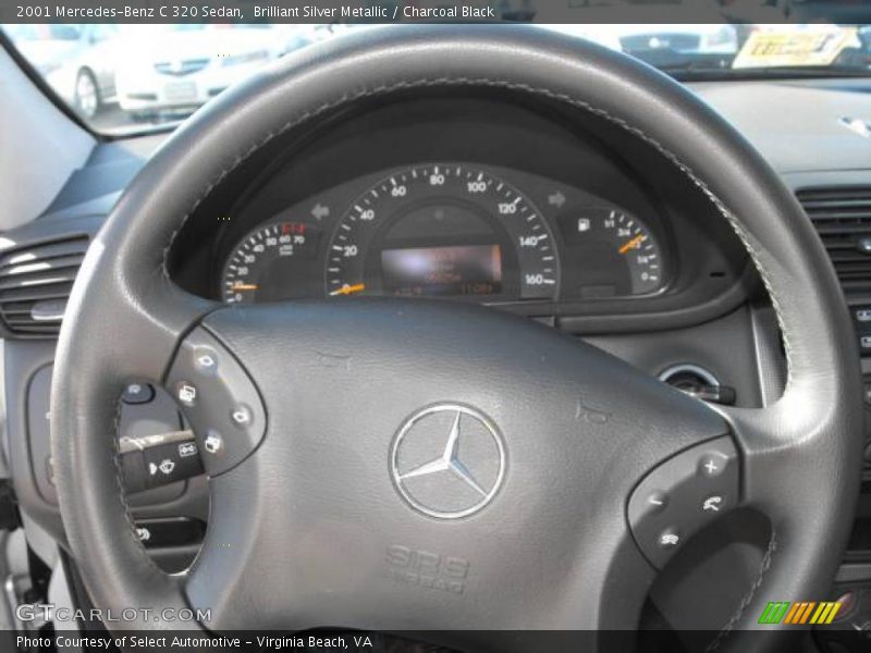Brilliant Silver Metallic / Charcoal Black 2001 Mercedes-Benz C 320 Sedan