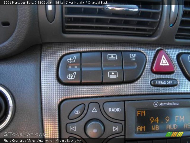 Brilliant Silver Metallic / Charcoal Black 2001 Mercedes-Benz C 320 Sedan