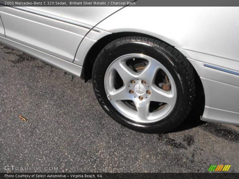 Brilliant Silver Metallic / Charcoal Black 2001 Mercedes-Benz C 320 Sedan