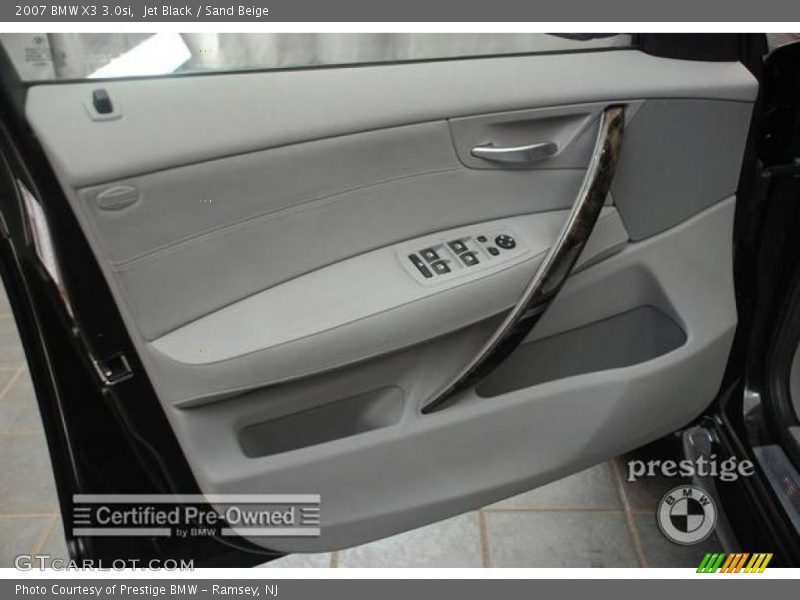 Jet Black / Sand Beige 2007 BMW X3 3.0si