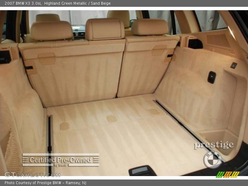 Highland Green Metallic / Sand Beige 2007 BMW X3 3.0si