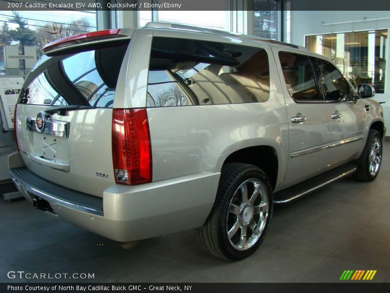 Quicksilver / Ebony/Ebony 2007 Cadillac Escalade ESV AWD